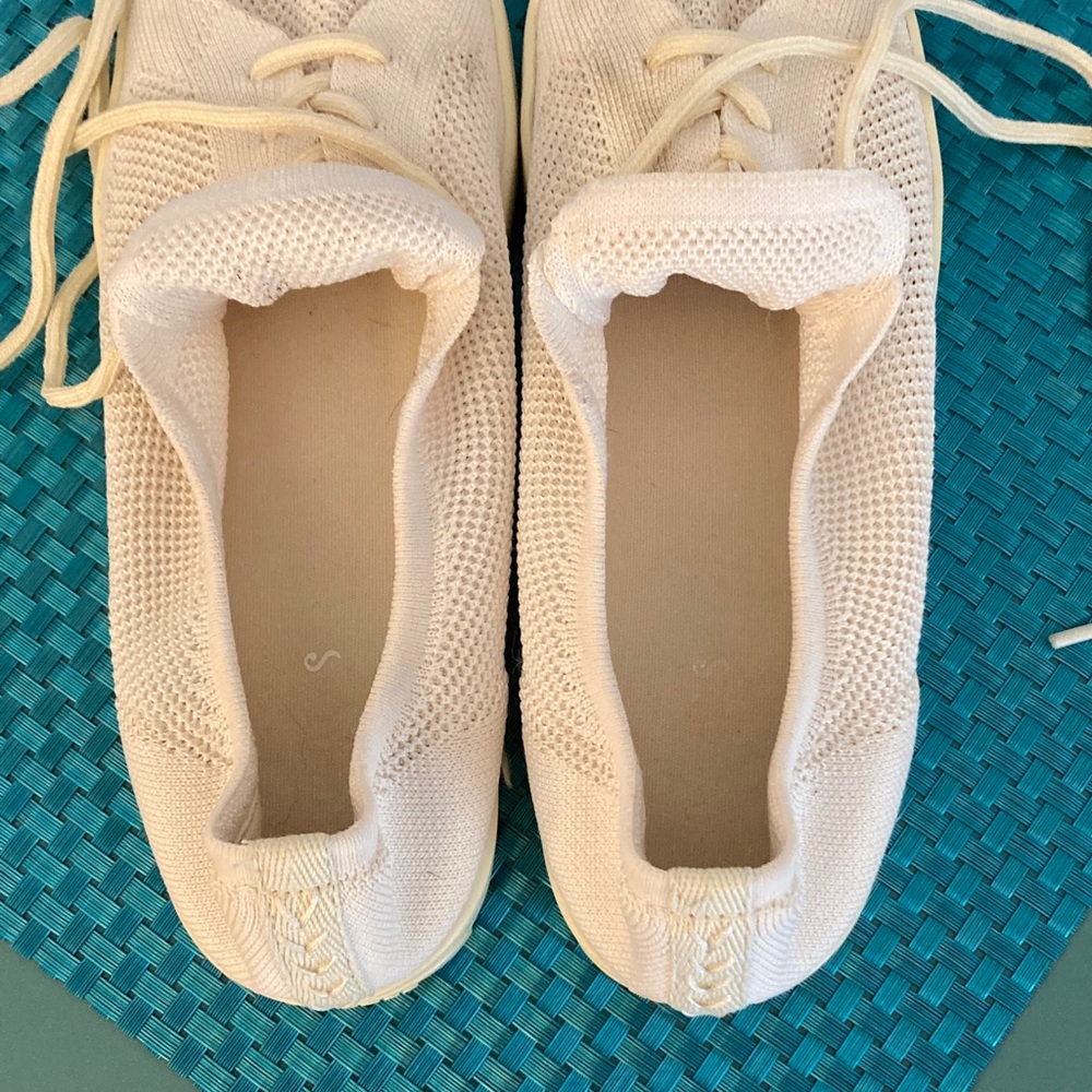 Soludos Off-White Knit Sneakers Women Size 10 - Picture 6 of 16